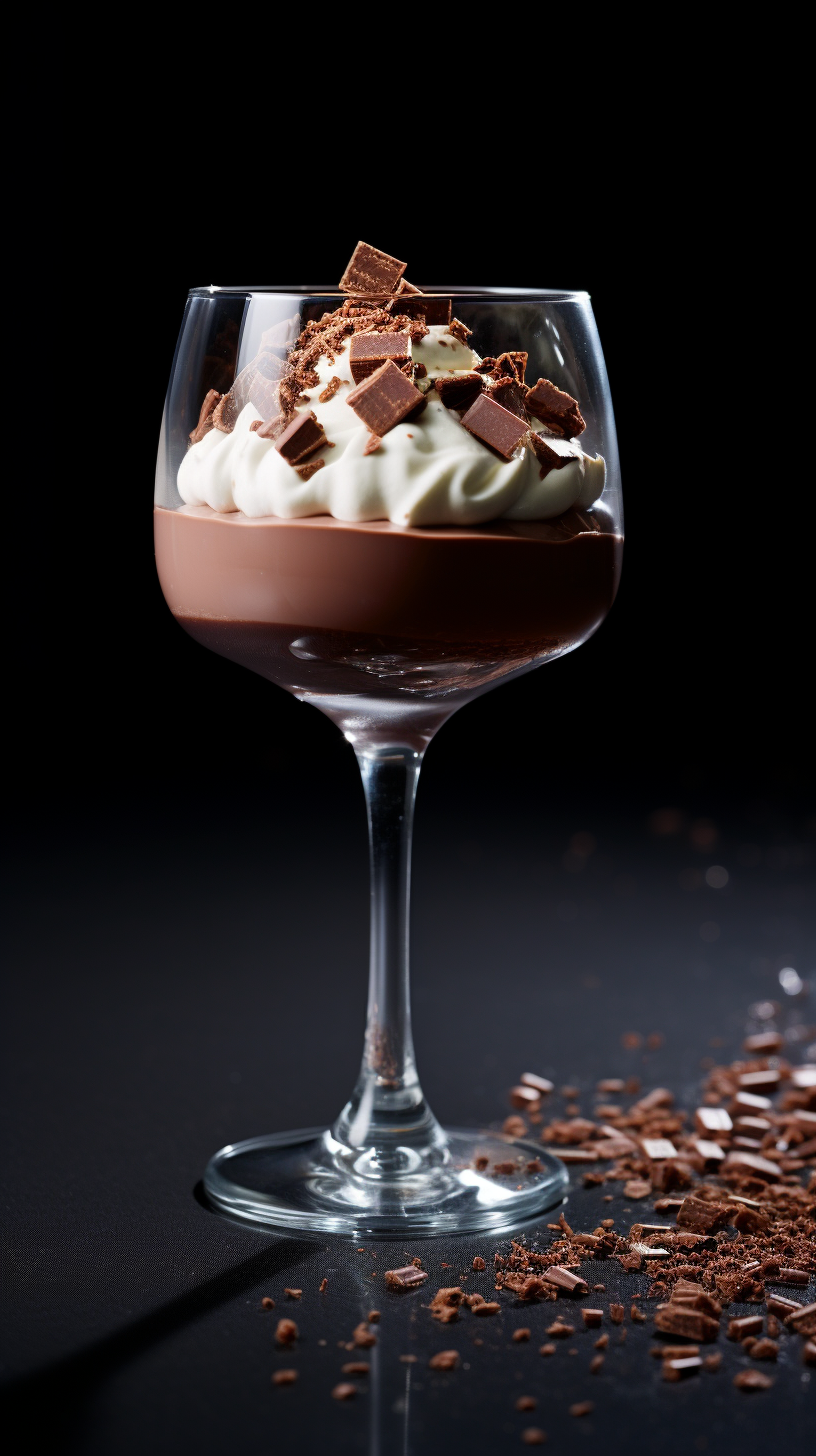 Chocolate Mousse in Clear Glass