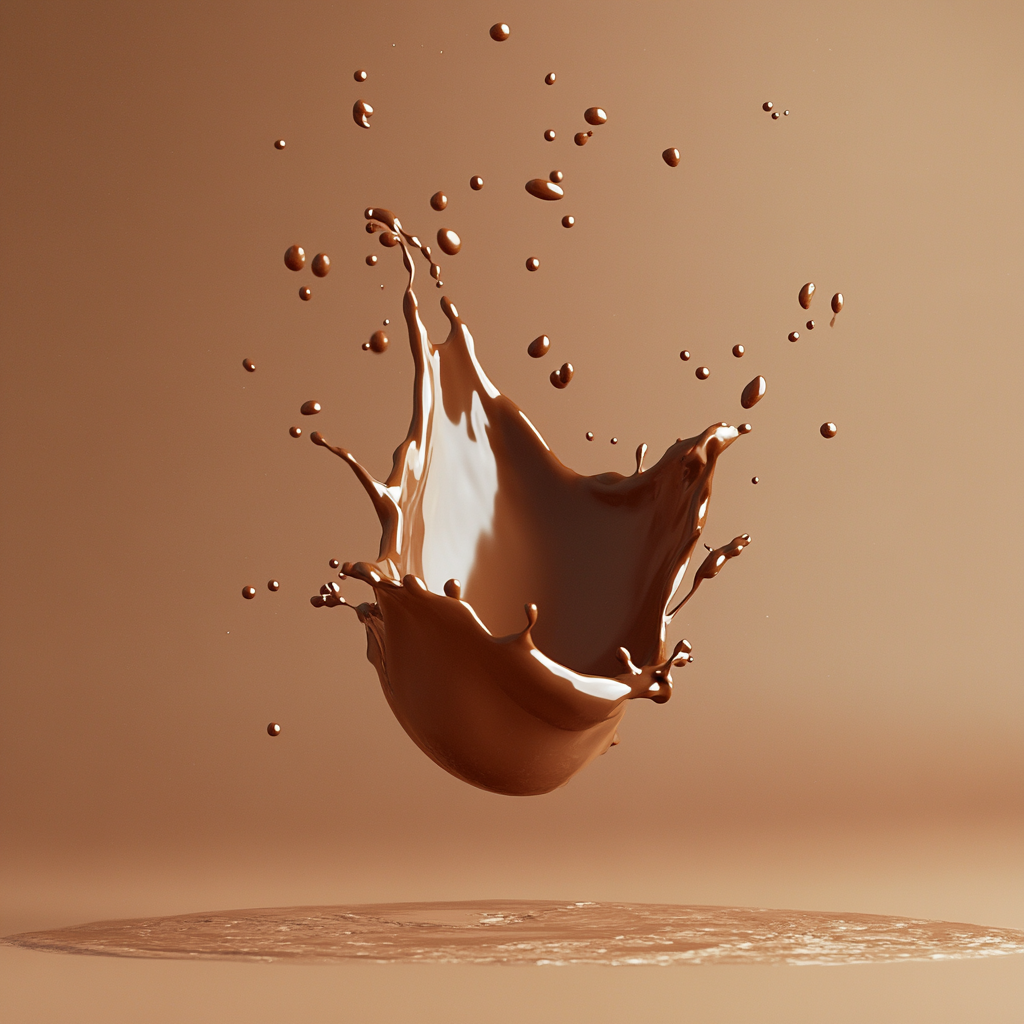 Milk Chocolate Splash Frozen Mid-Air