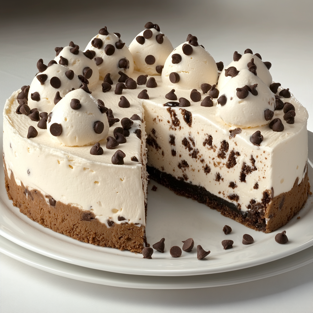 Chocolate Chip Cookie Dough Ice Cream Cake