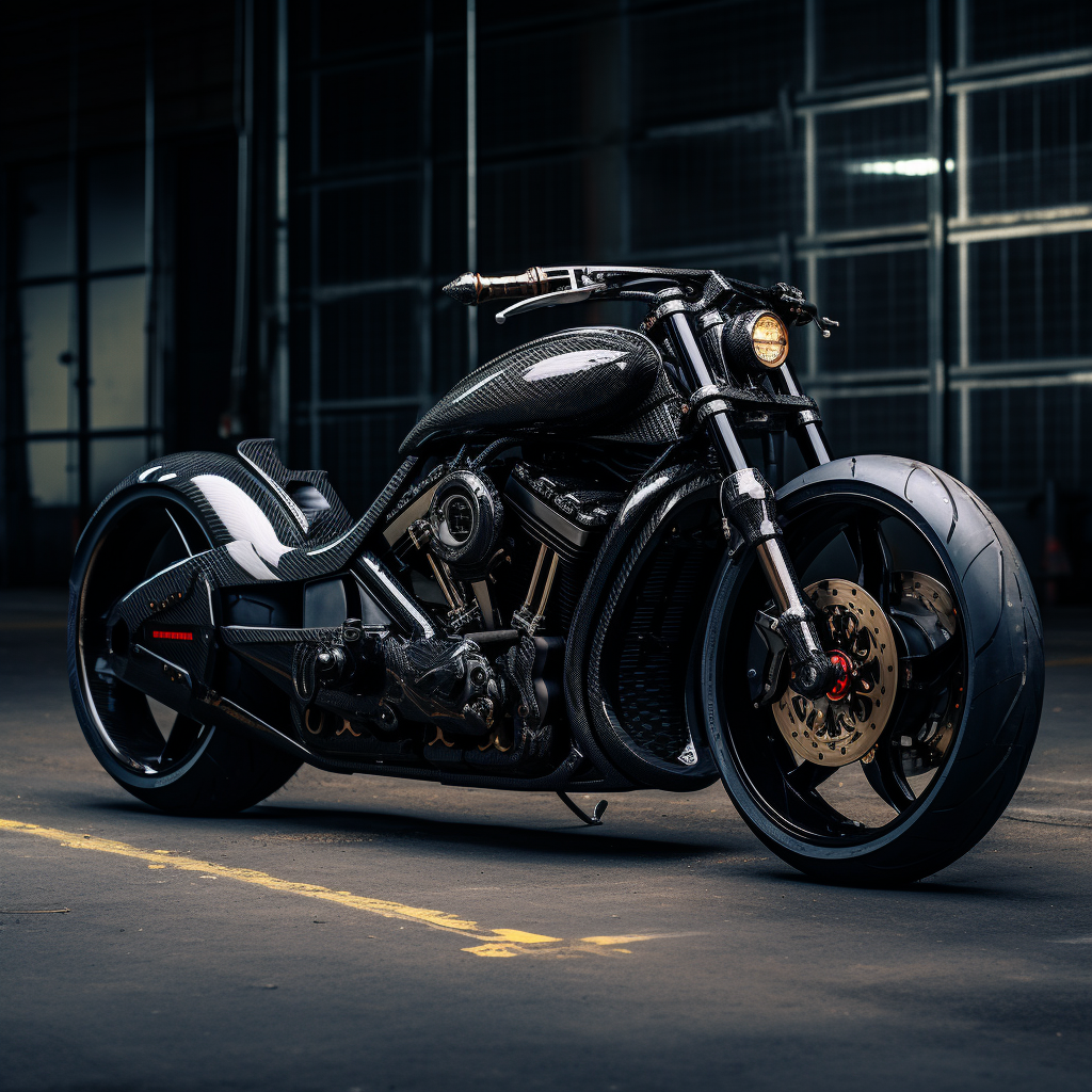 Chopper Style Motorcycle Carbon Fiber Panels