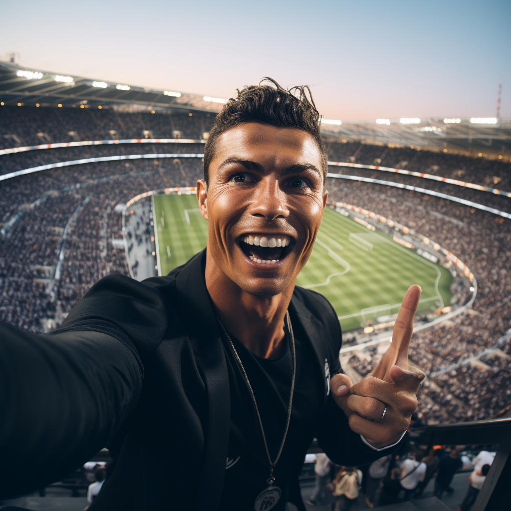 Cristiano Ronaldo Taking Selfie