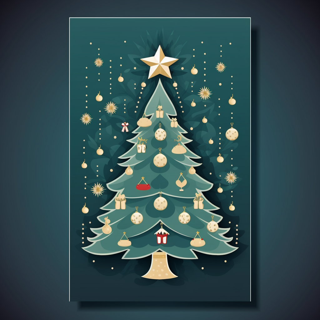 Beautiful holiday-themed Christmas card design