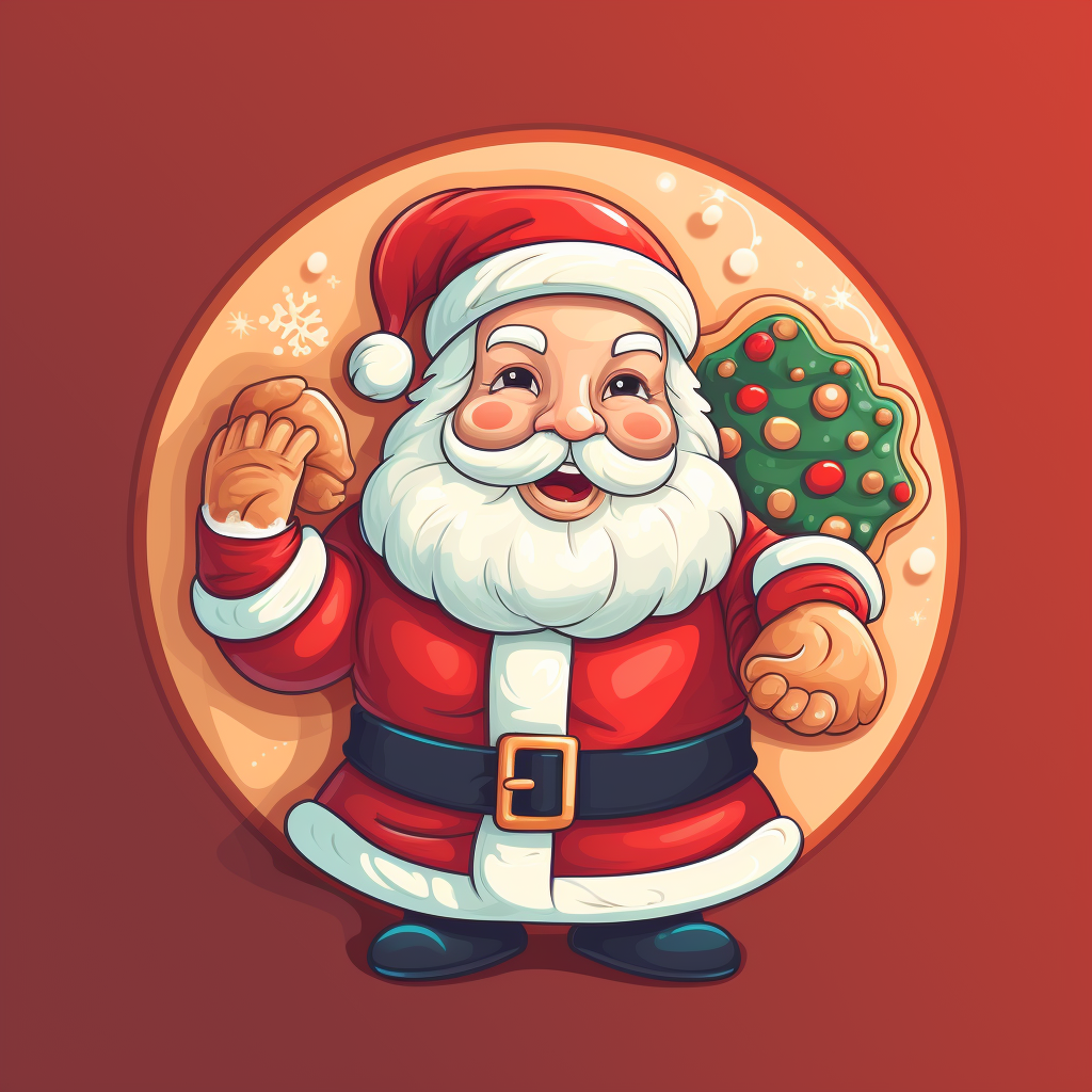 Festive Santa Claus Christmas Cookie