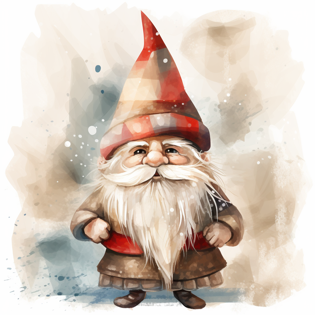 Fun and Festive Christmas Gnome Cartoon