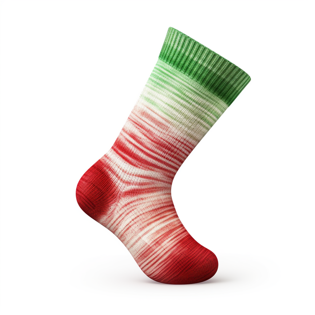 Colorful Christmas knitted sock image