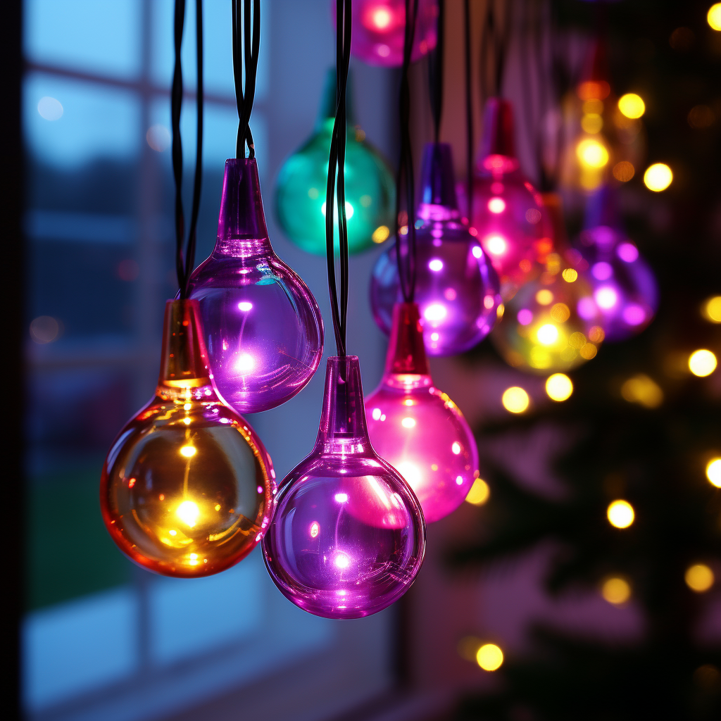 Christmas lamps with colorful charm