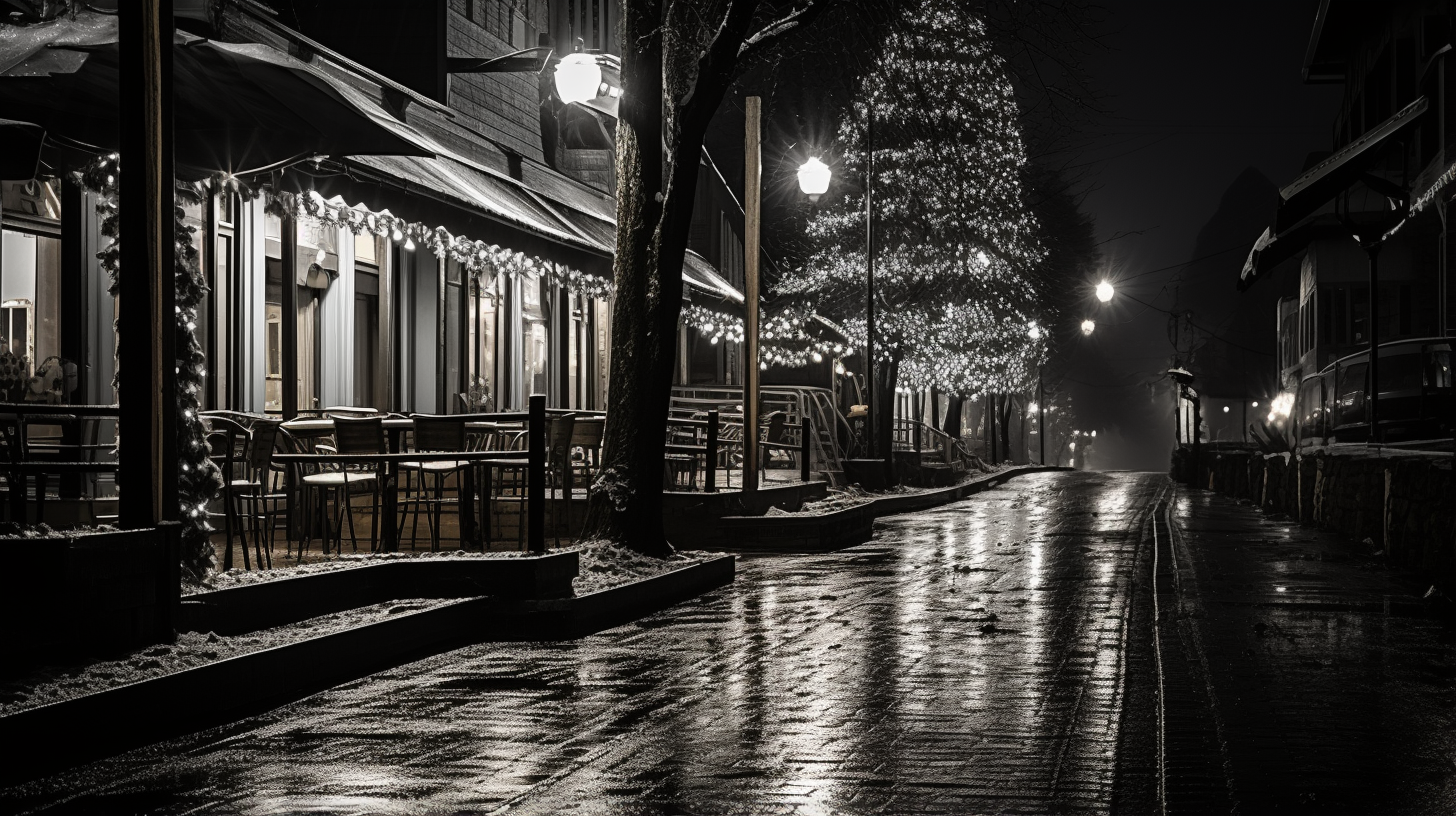 Beautiful Christmas Lights in Mountain Village