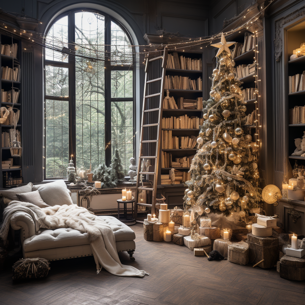 Cozy Christmas room with gifts