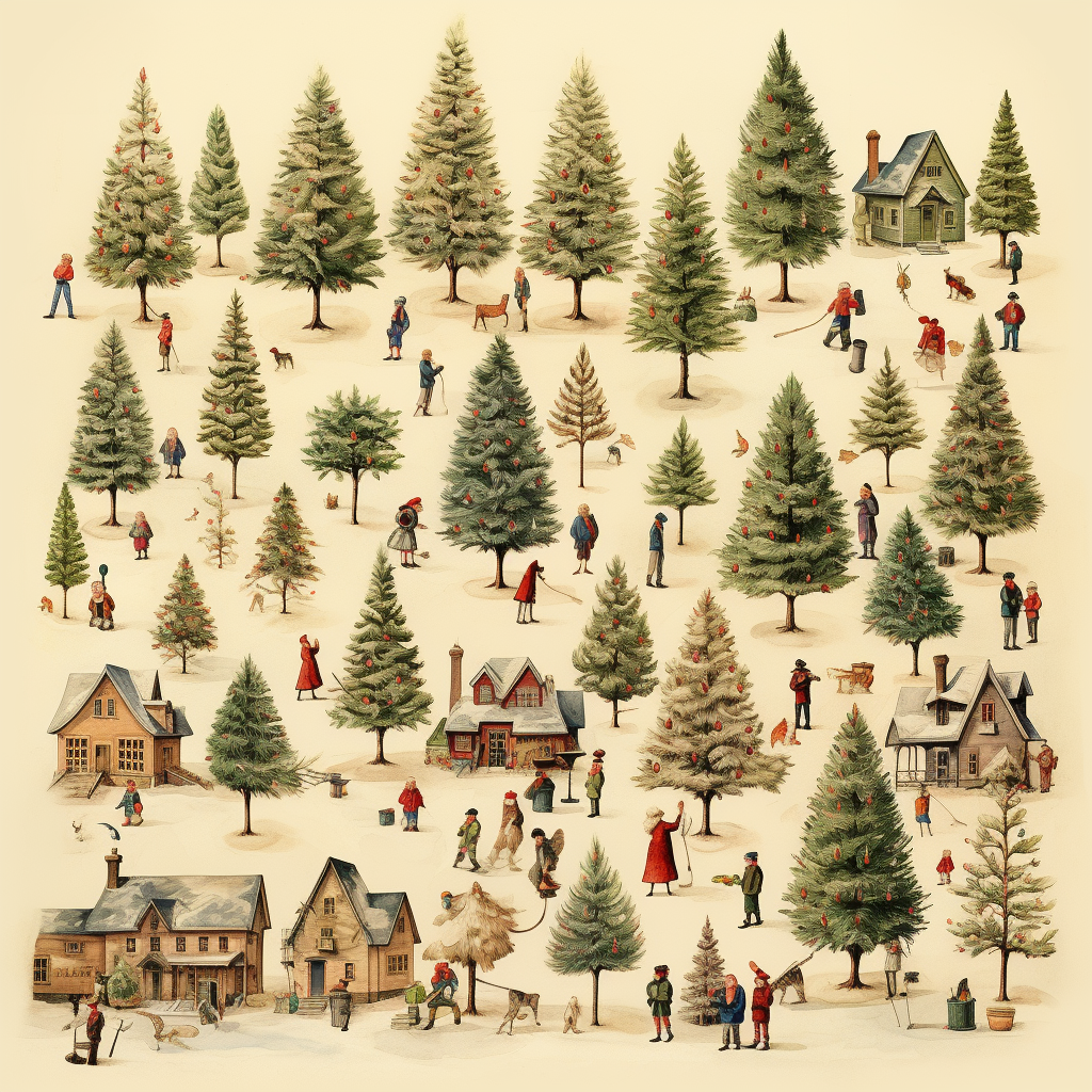 Illustrations of Christmas Trees