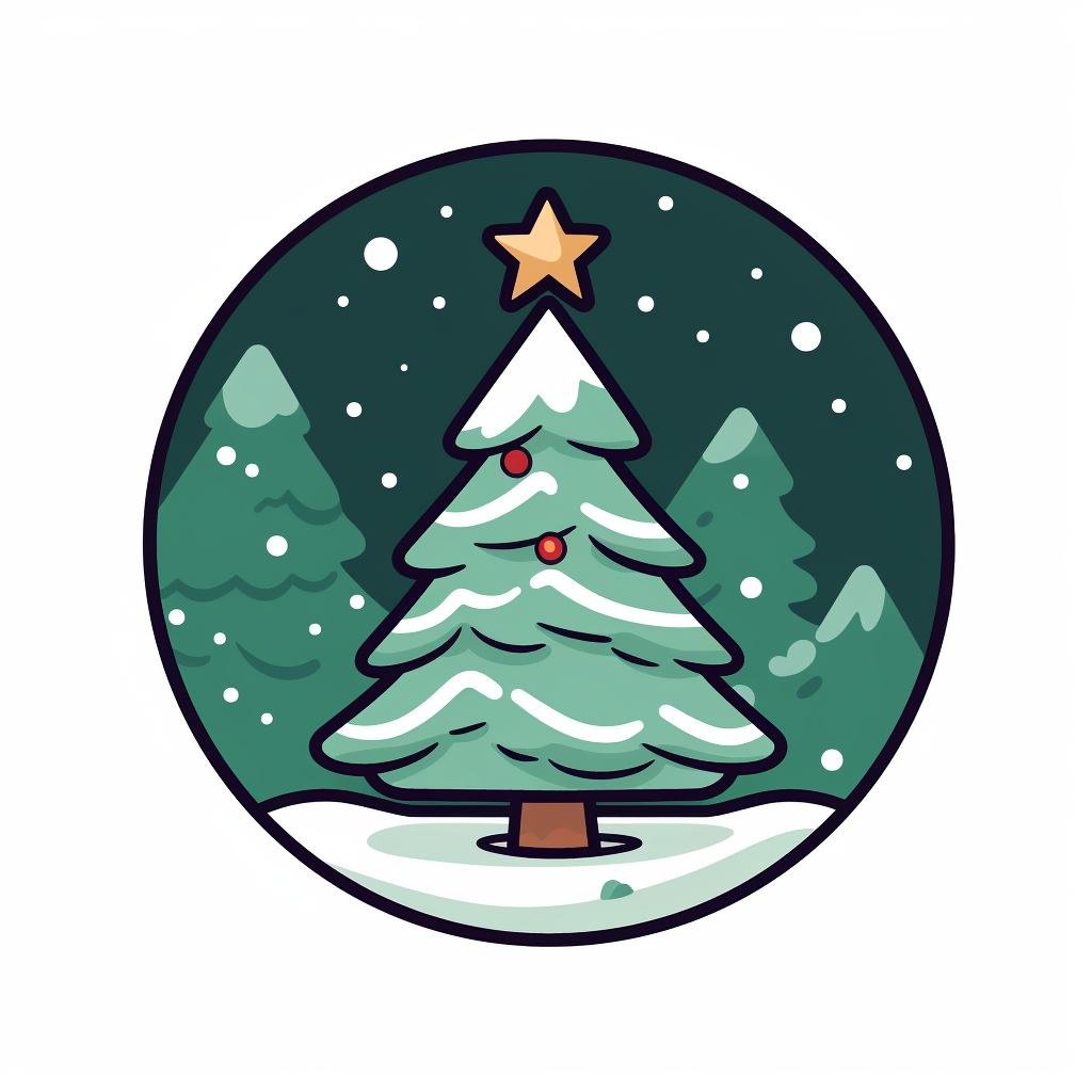 Festive Christmas Tree Illustration