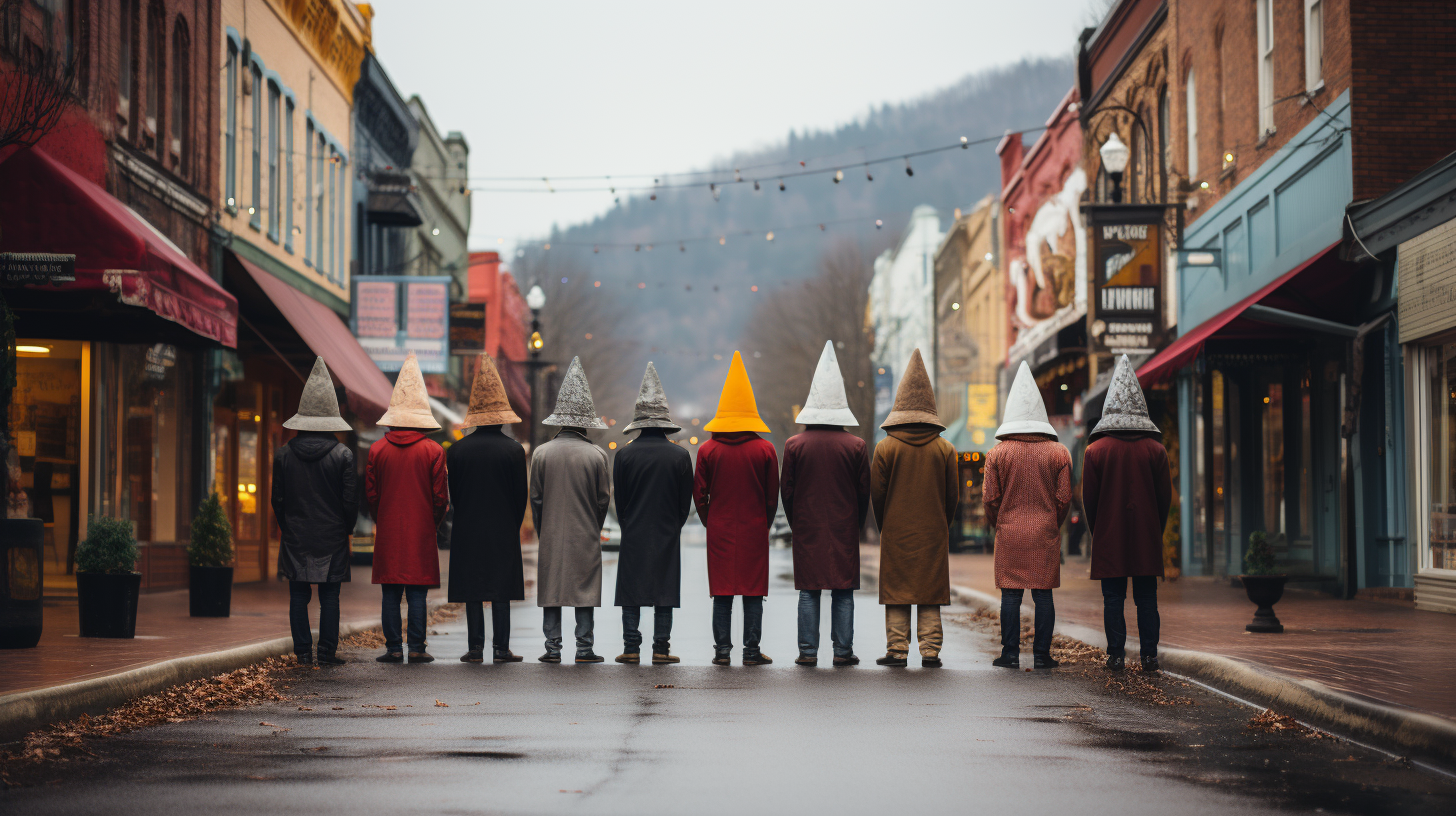 Eccentric adults in a Christmas village ?