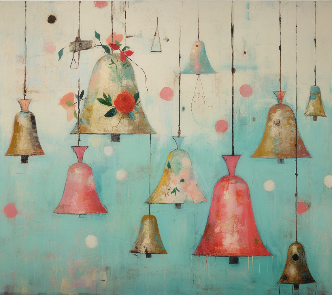 Colorful Christmas Bells Artwork