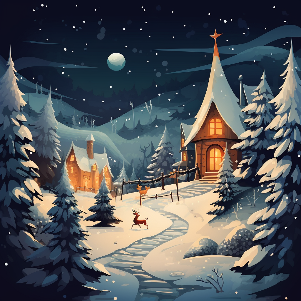 Cute Christmas Cartoon Illustration