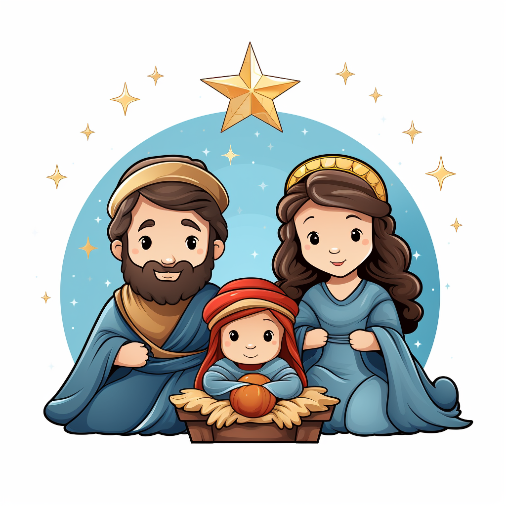 Cute Nativity Clipart Image