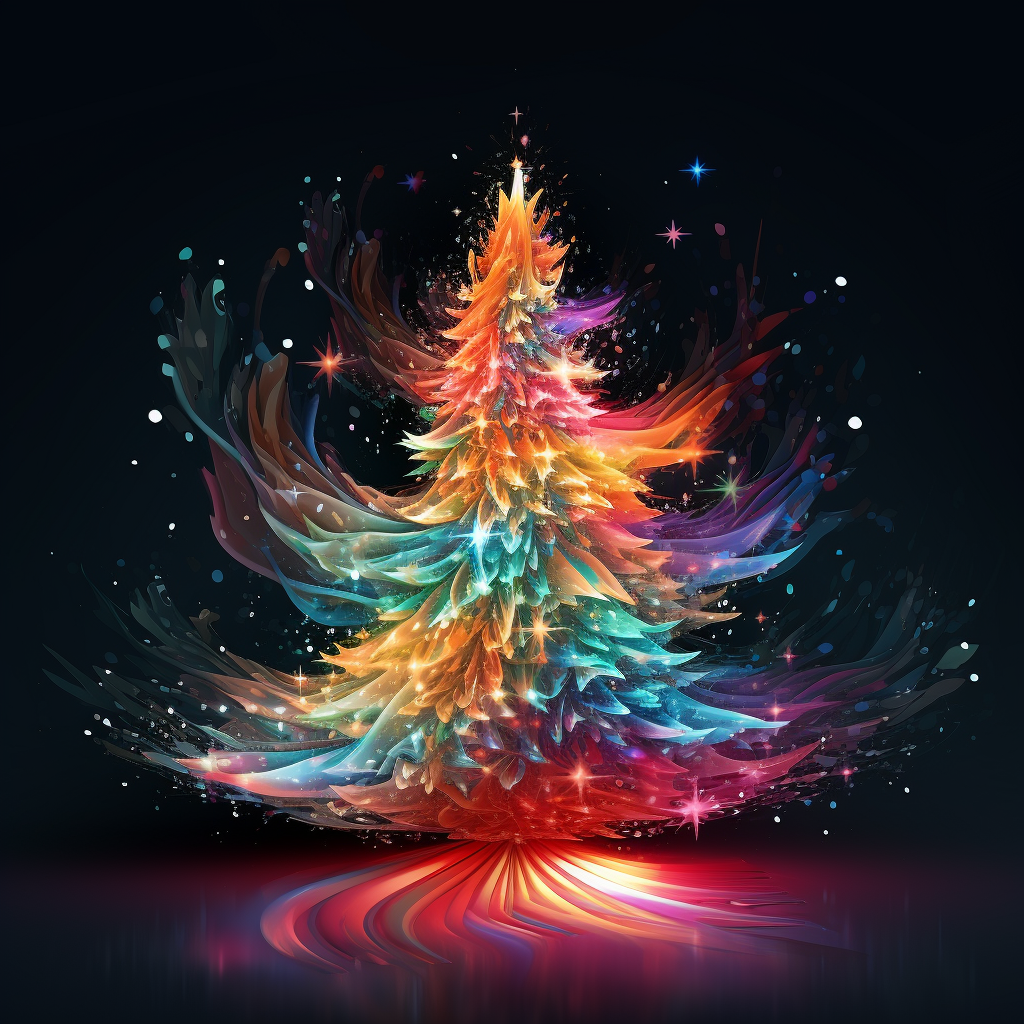 Colorful Christmas design creation