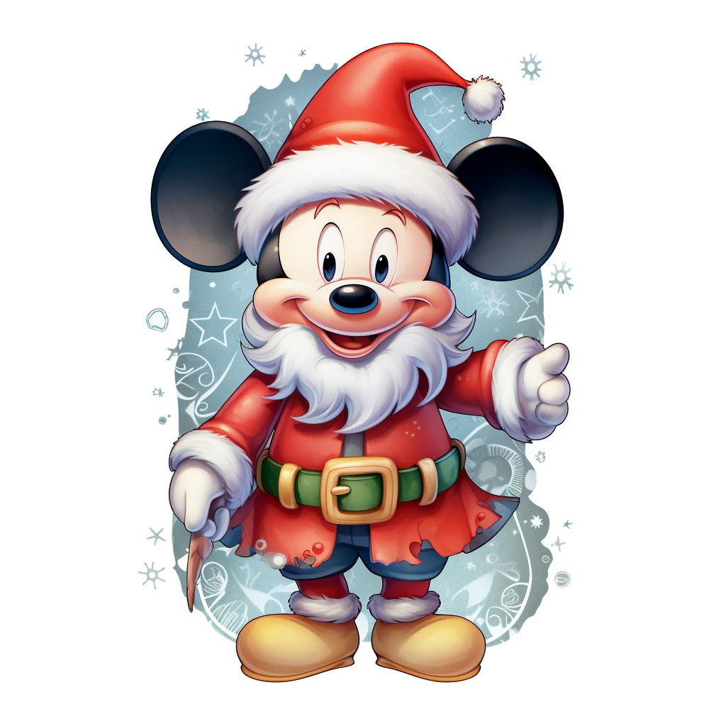 Adorable Christmas Mickey Mouse