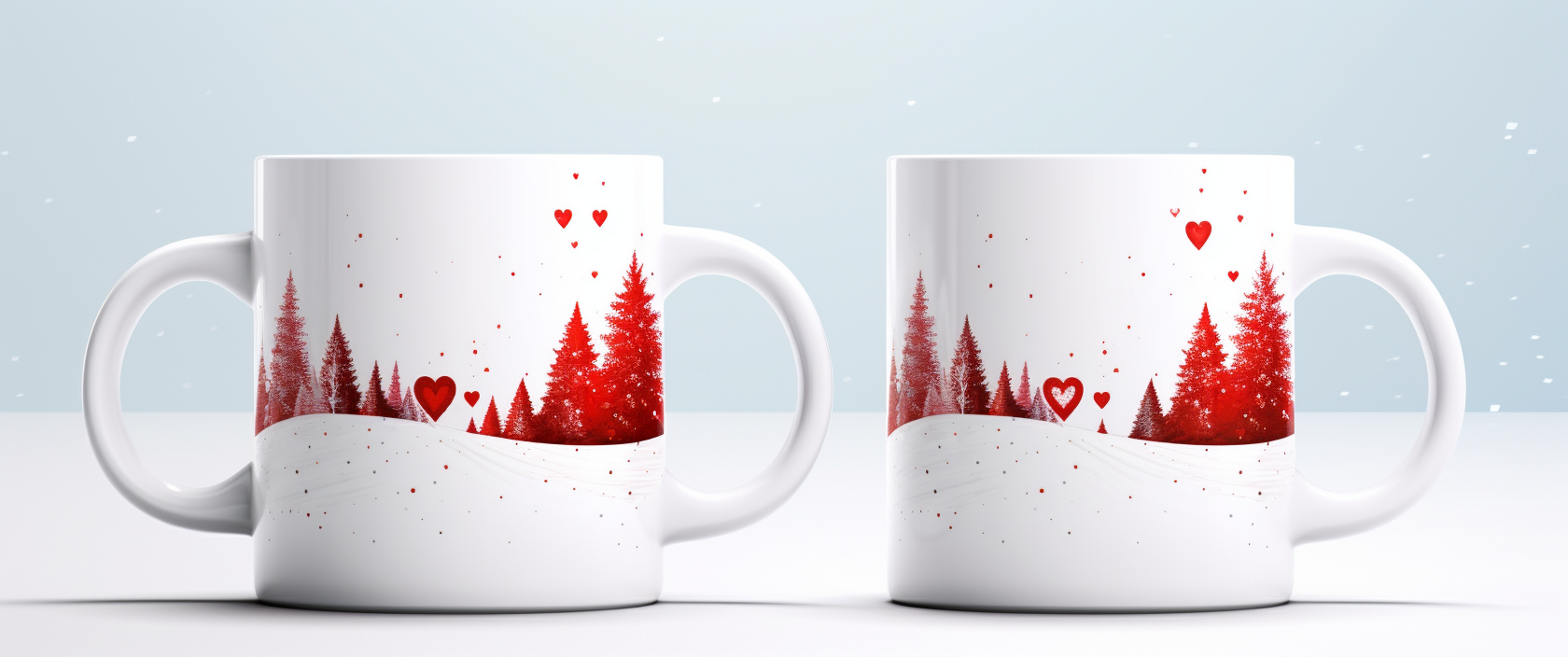 Christmas mug design on white background