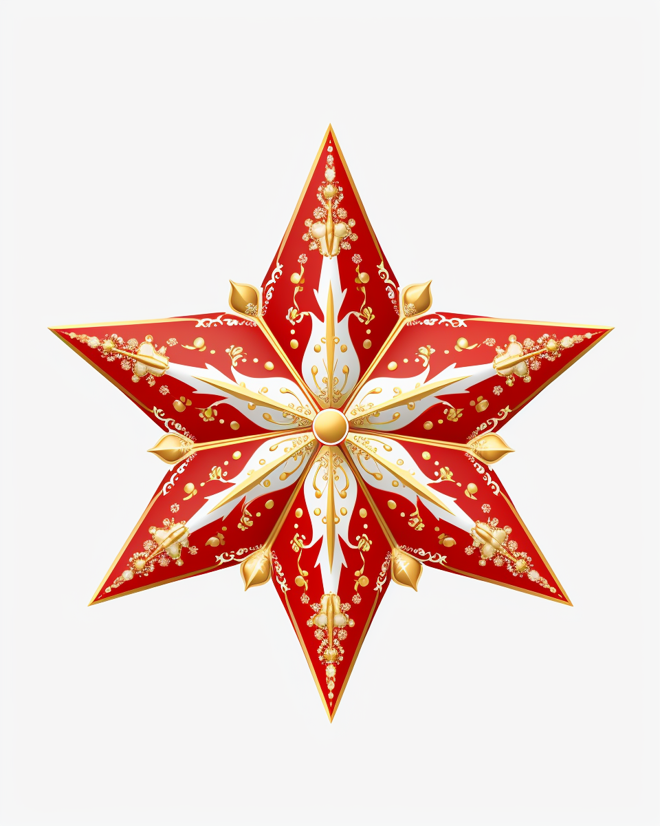 Christmas star decorations sticker