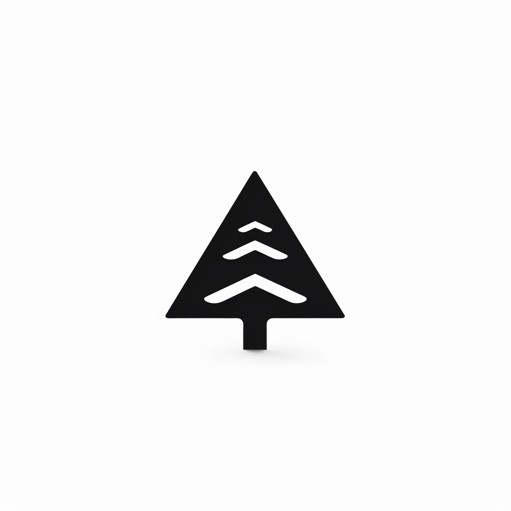 Black minimalist Christmas tree logo