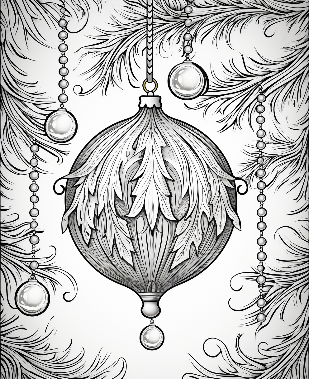 Close-up of Ornate Christmas Bauble Icicles