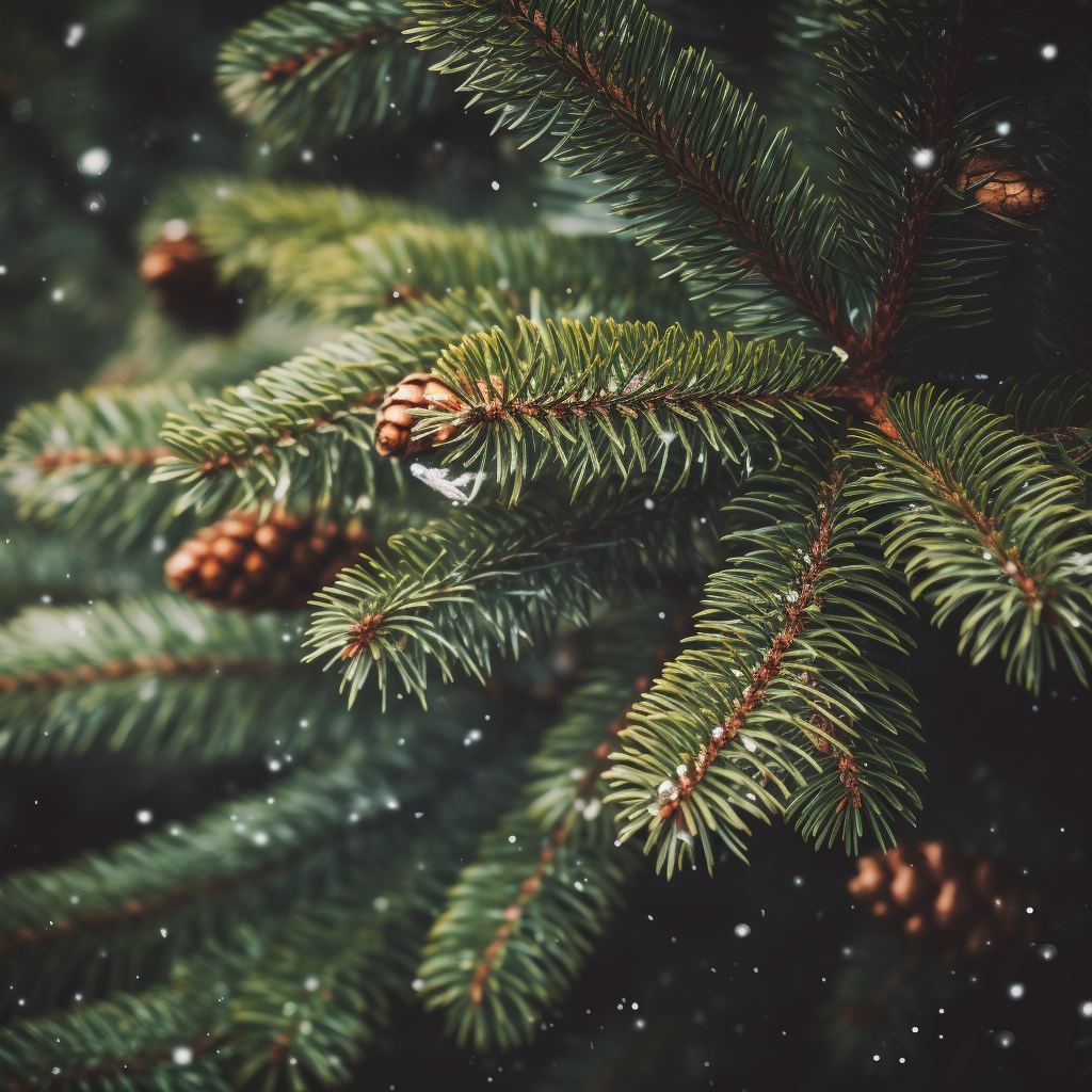 Close-up of Cozy Christmas Tree