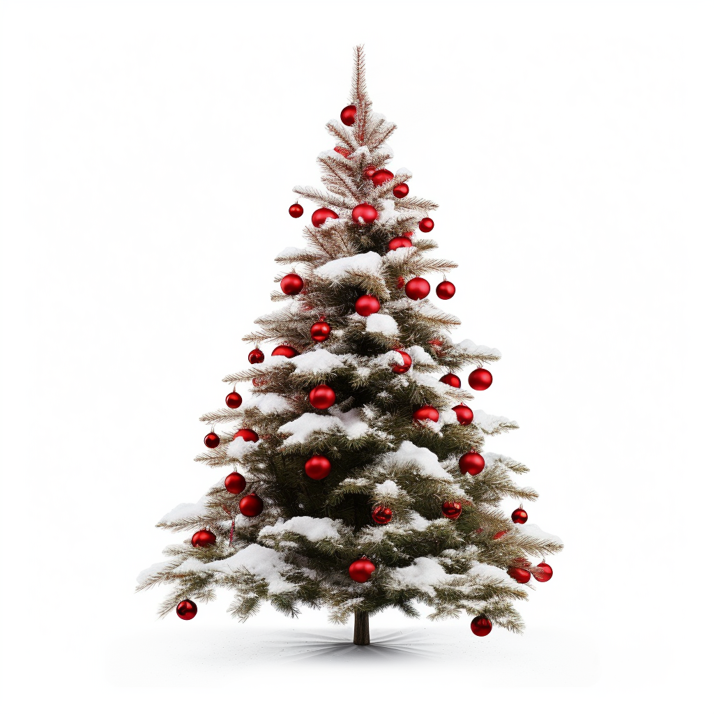 Christmas Tree on White Background