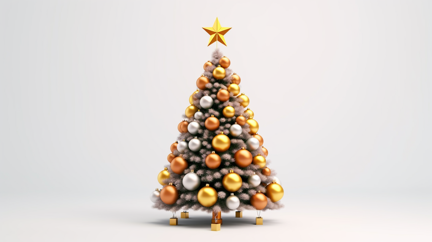 Festive Christmas tree ornament in Blender 3D