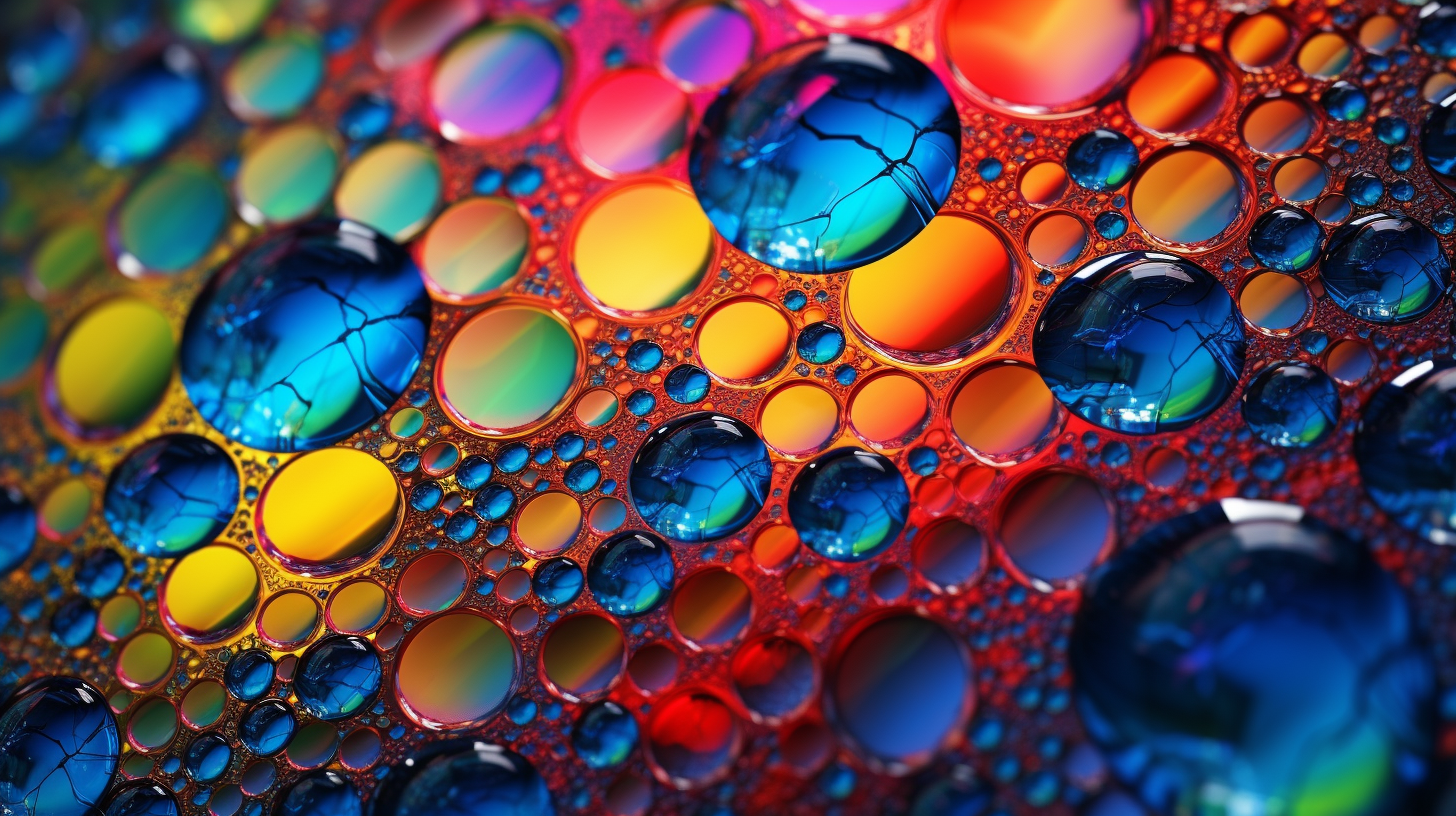 Vibrant nanotechnology kaleidoscope colors