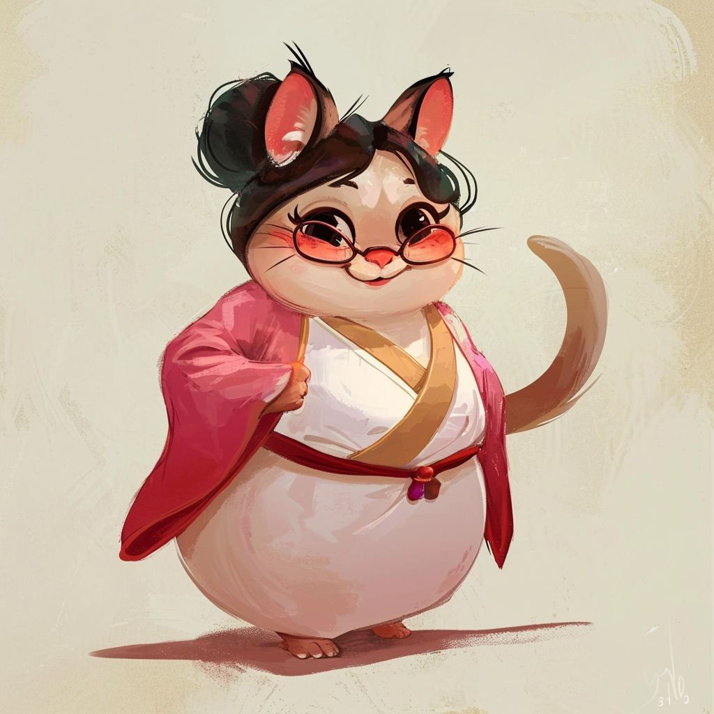 Chubby neko girl as Disney princess