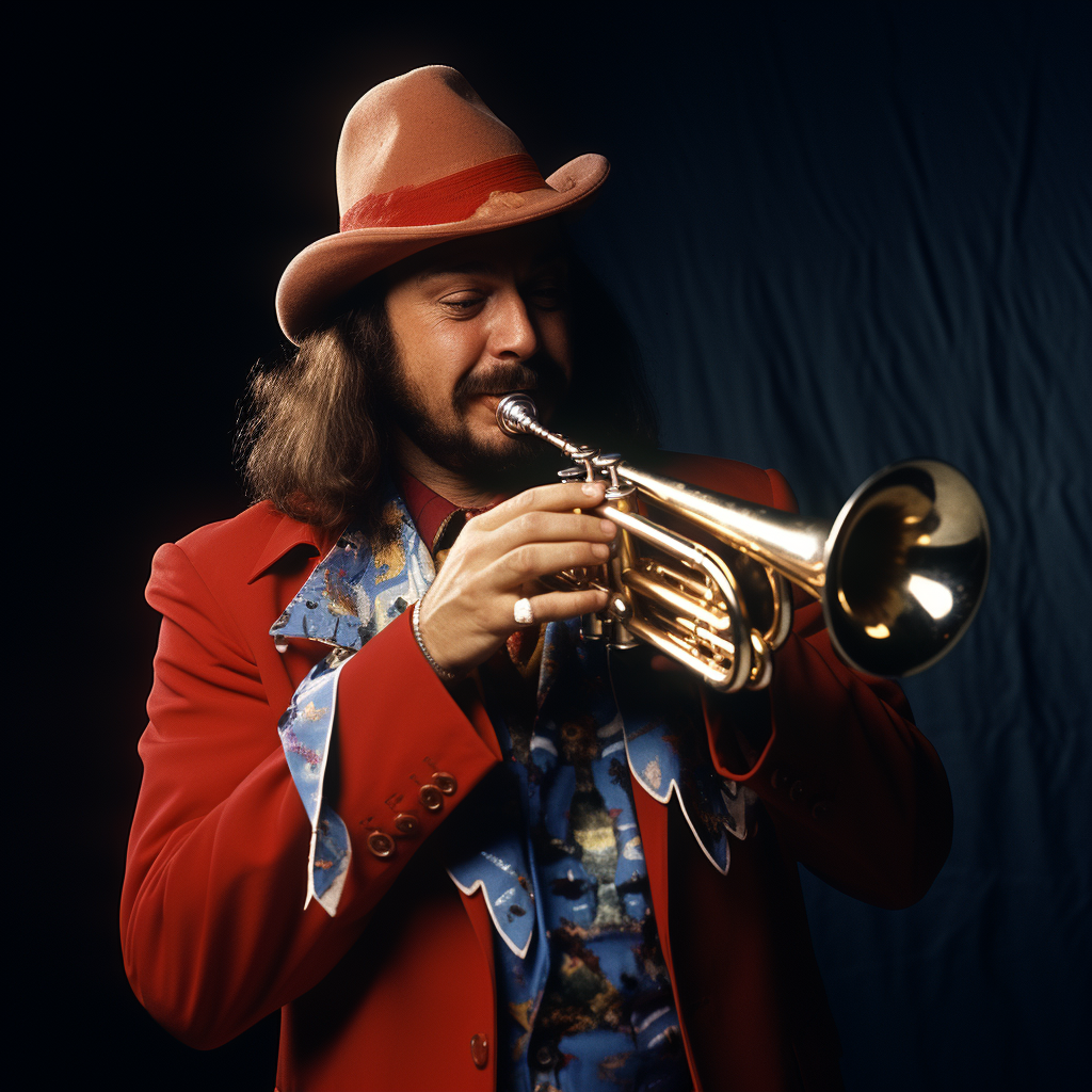 Chuck Mangione playing flugelhorn