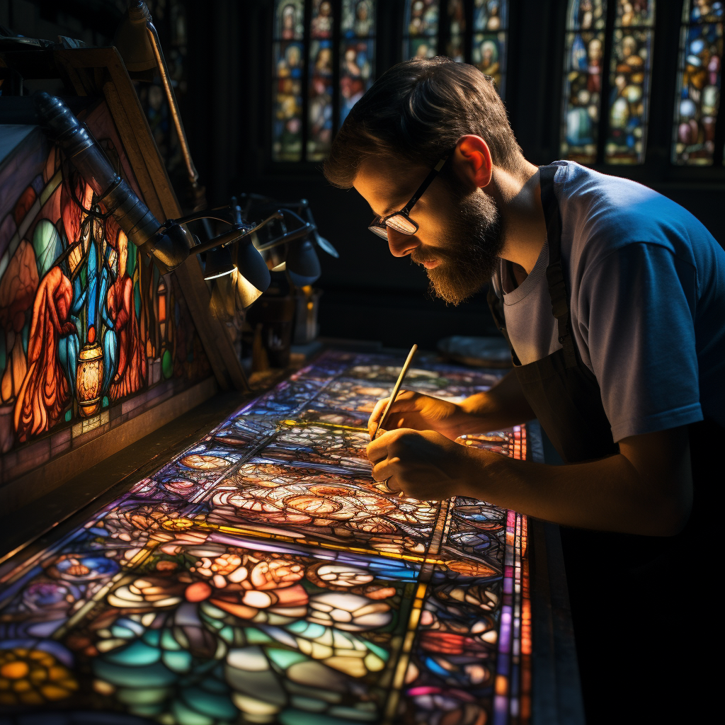 Restoring vibrant church stained glass