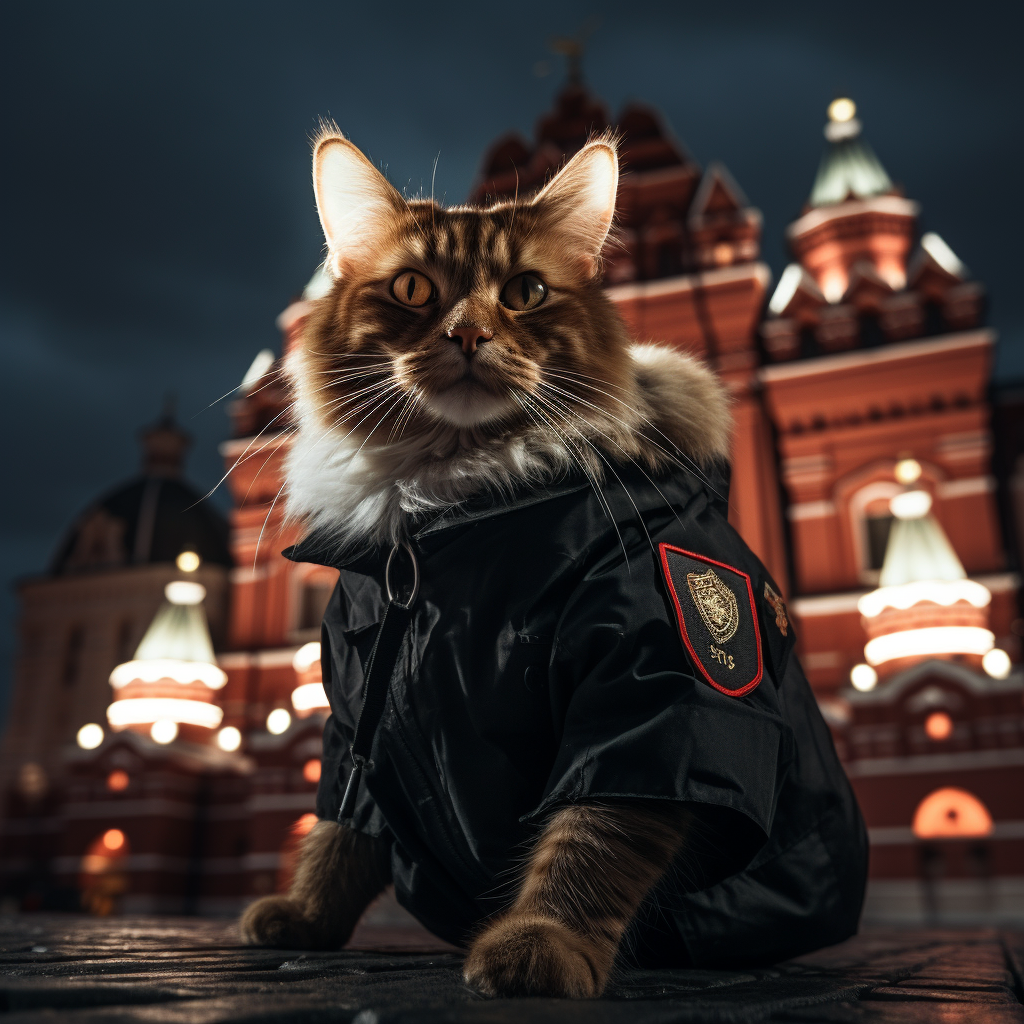 CIA agent with cat intelligence officer in Moscow