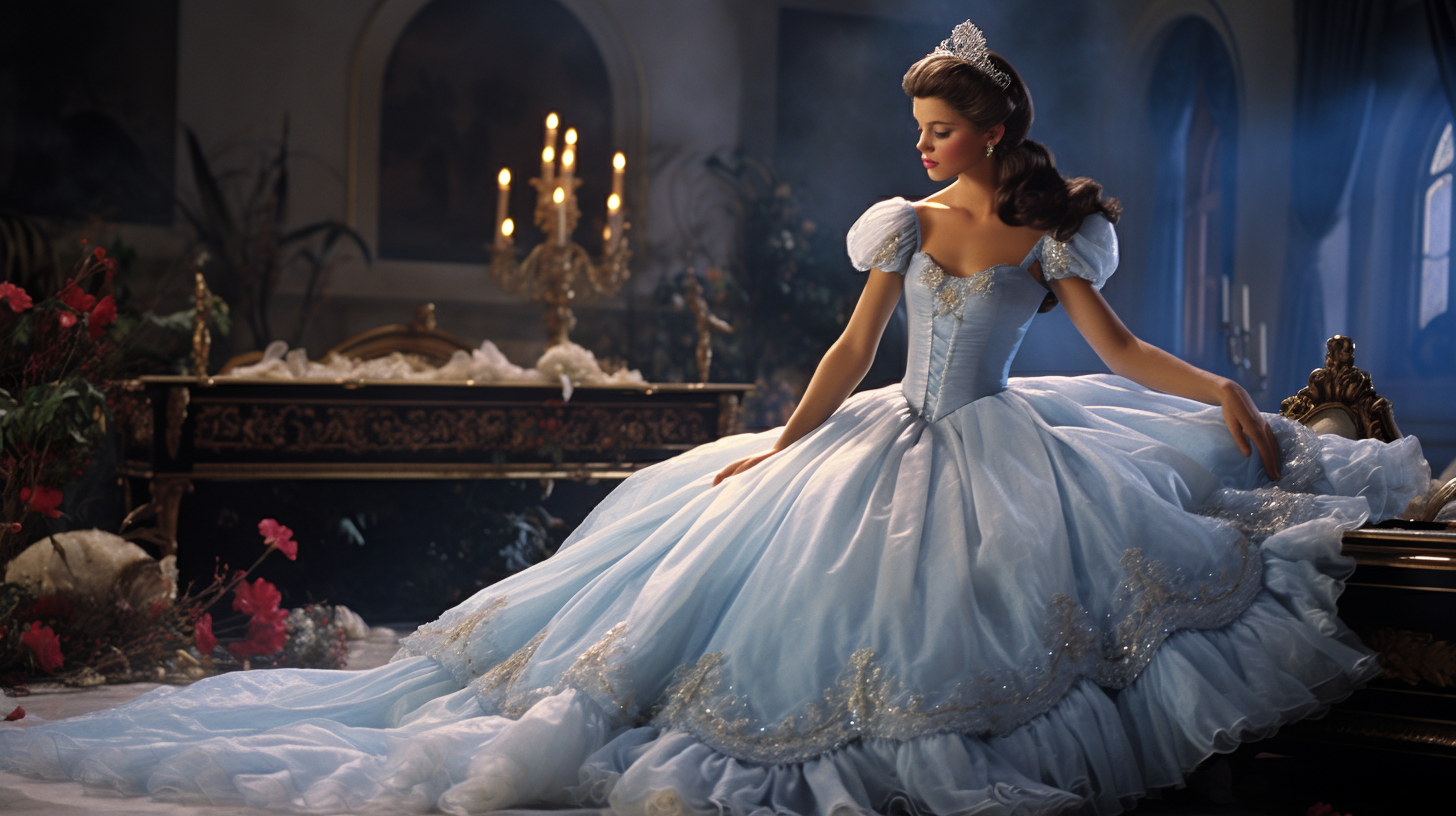 Claudia Cardinale as Cinderella waltzing