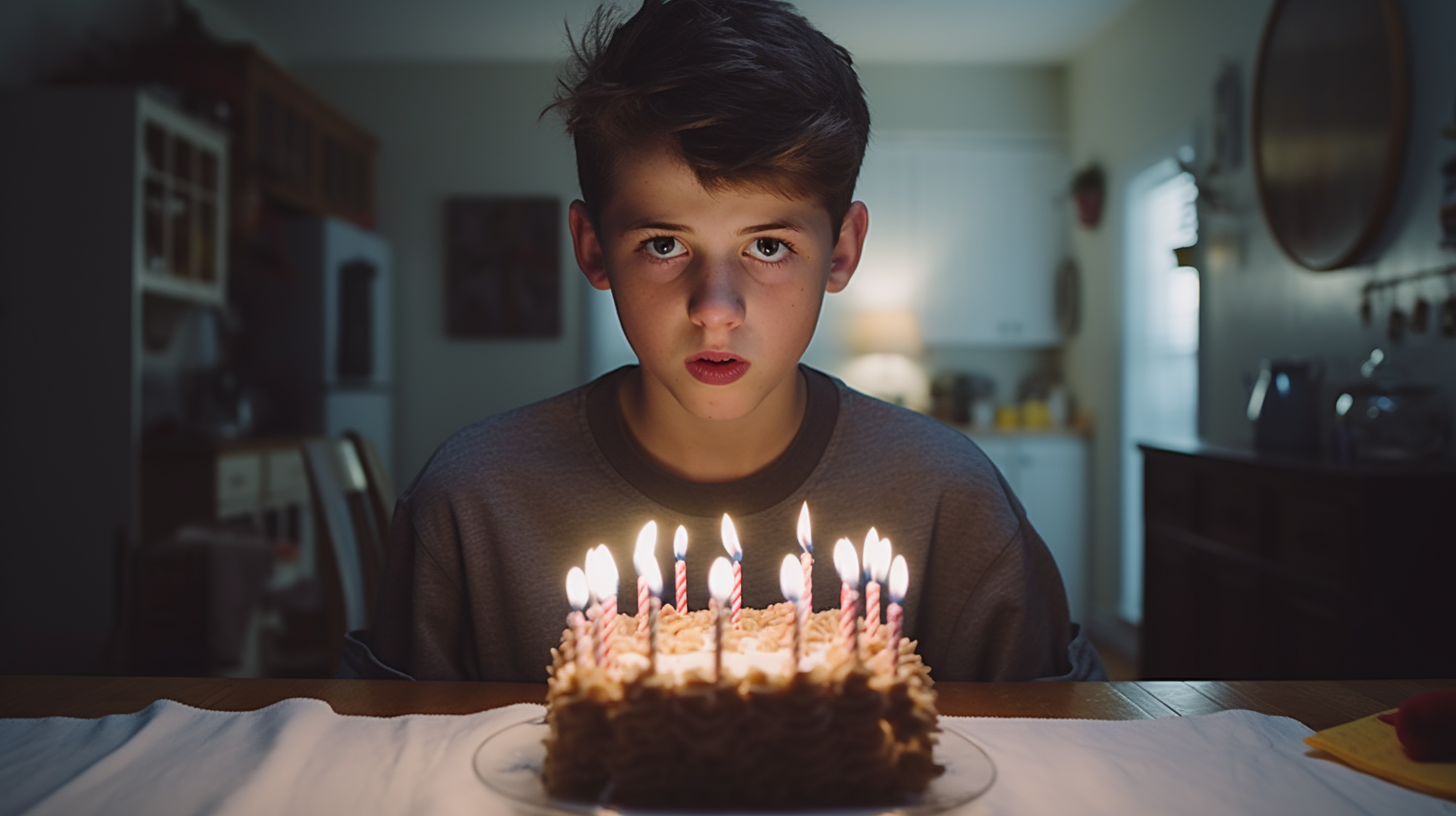 Hyper Realistic Kid Birthday Candle Blowing