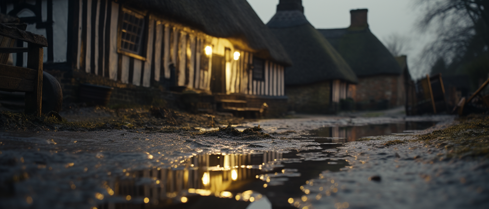 Reflection of Thatched Cottage during Plague