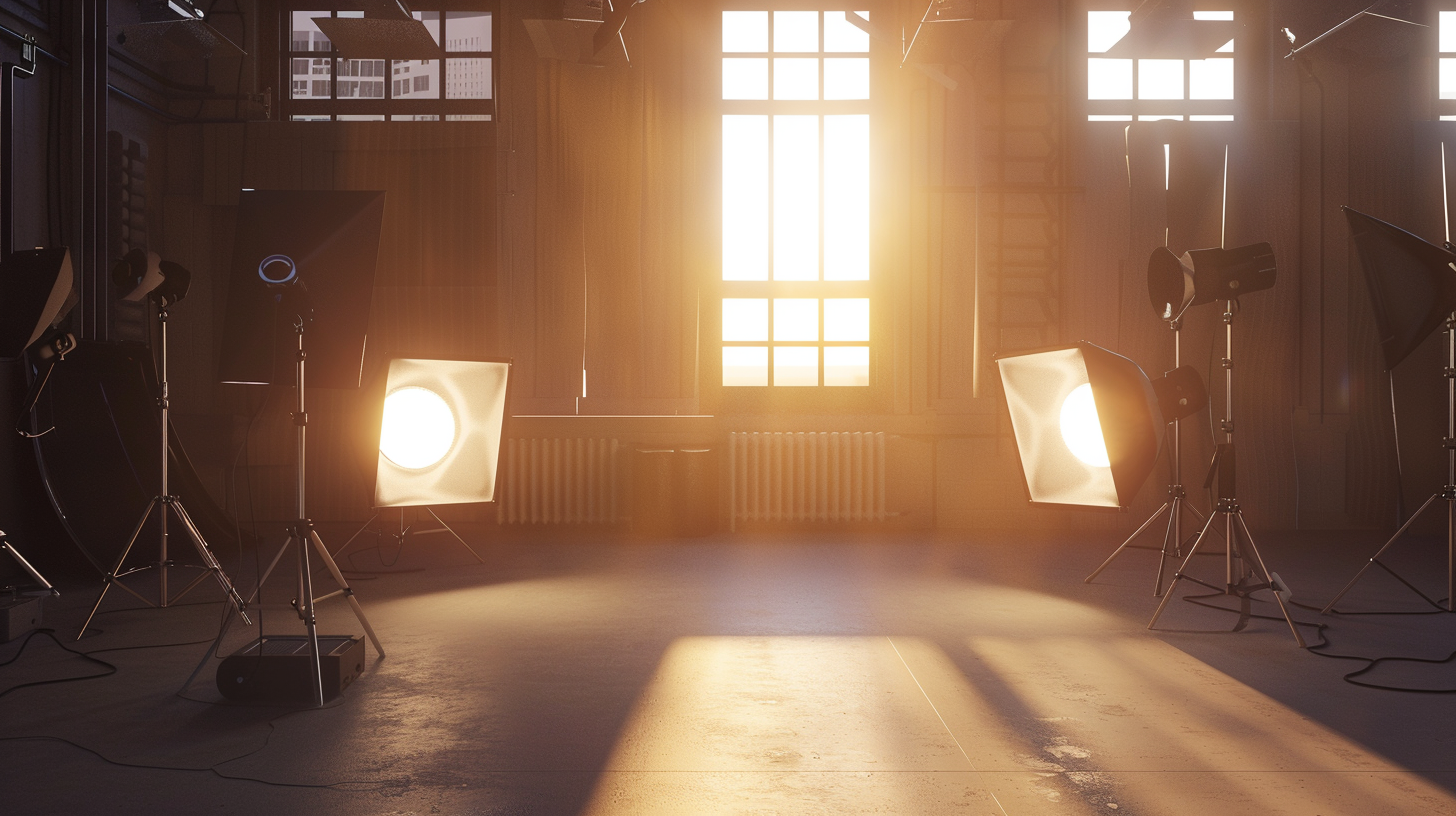 hyper realistic intricate studio lights