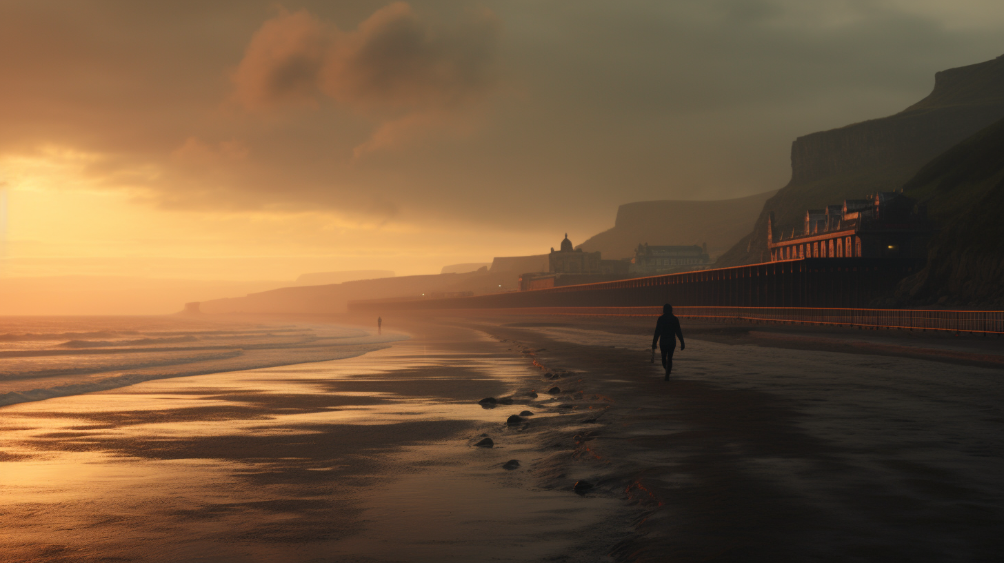 Cinematic Saltburn Style Still