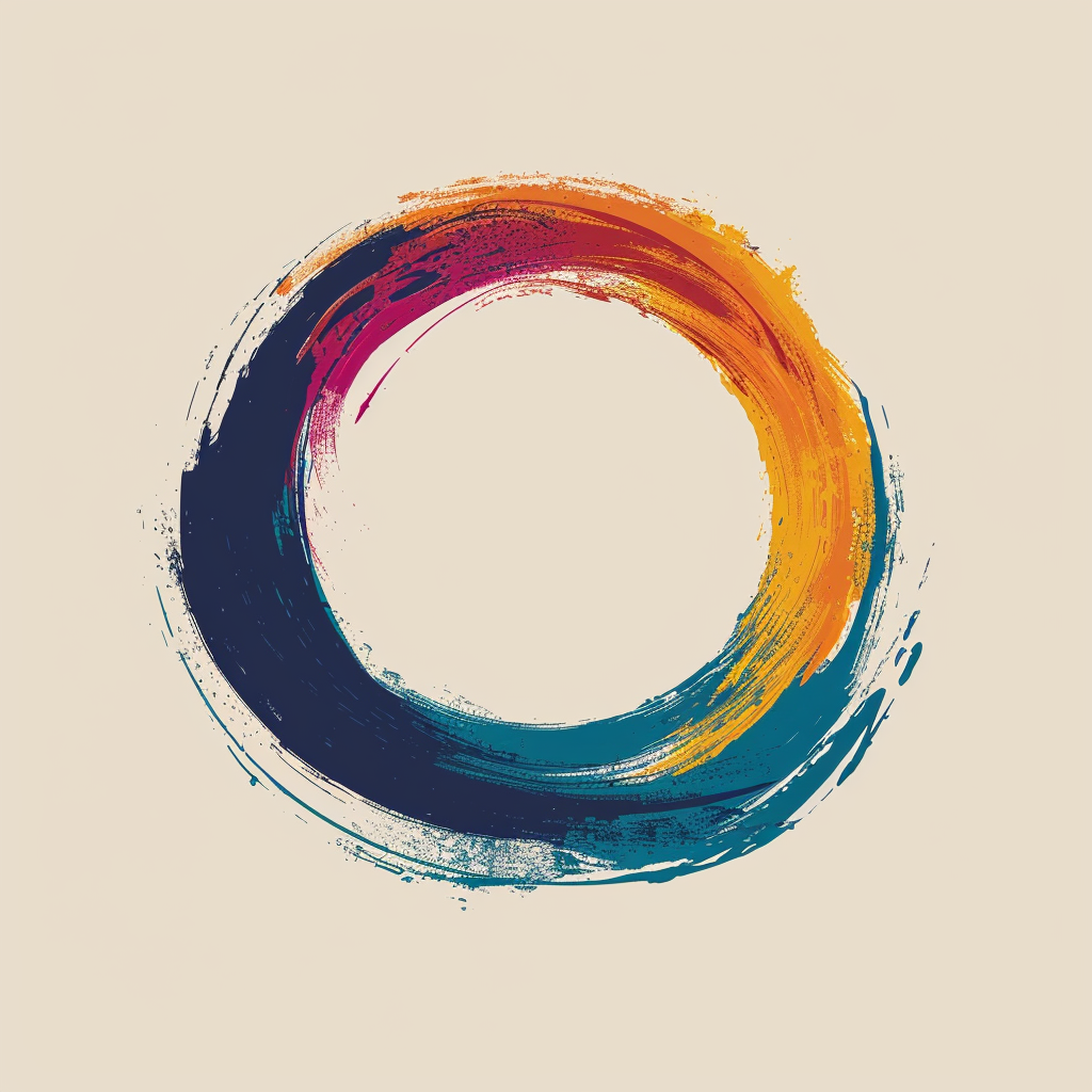 Minimal Circle Paint Logo Vector