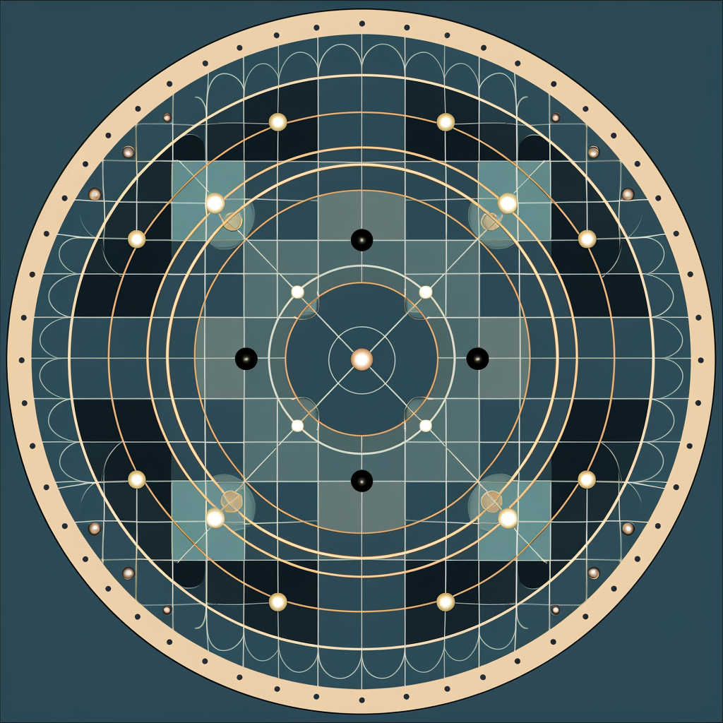 Circular grid pattern design