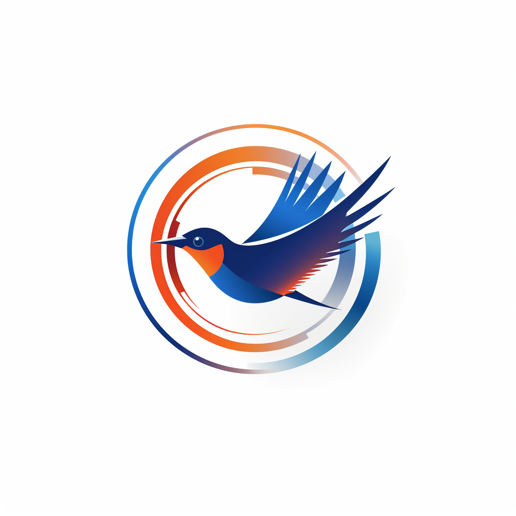 Optoelectronic Engineering Logo with Bluebird