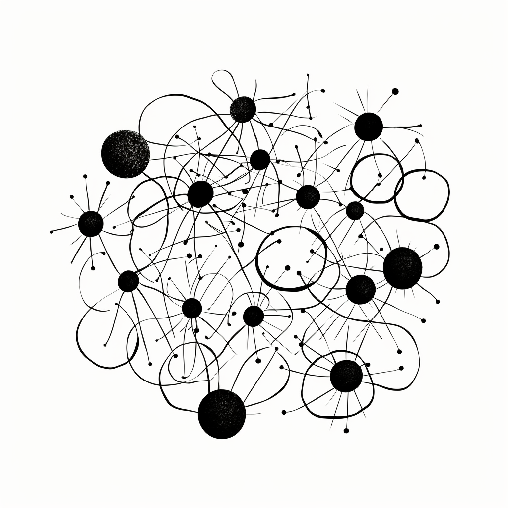 Hand-drawn sketch of connected circles