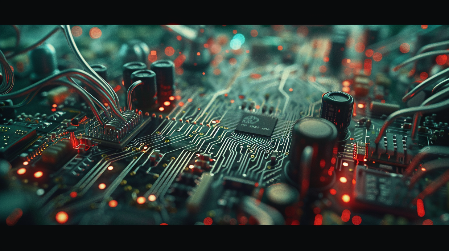 Circuit board with wires