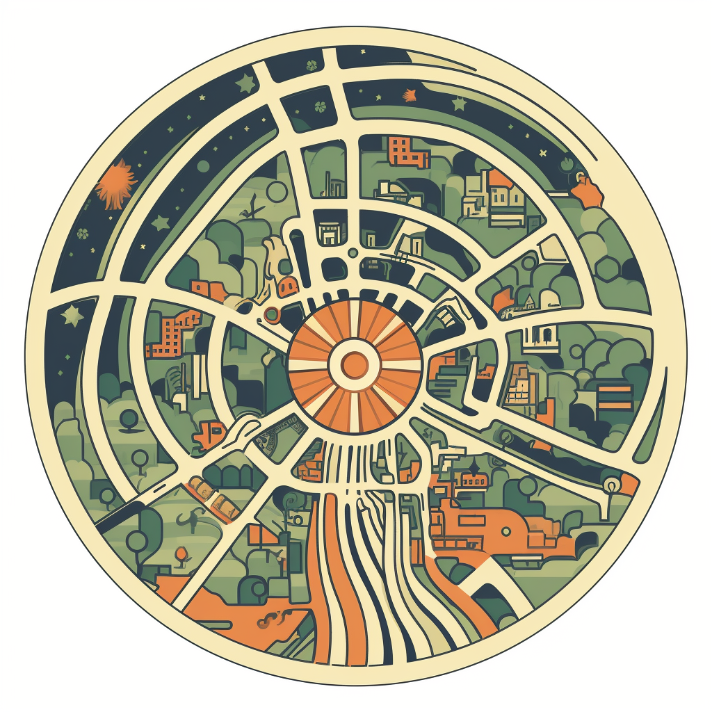 Circular City landmark map park