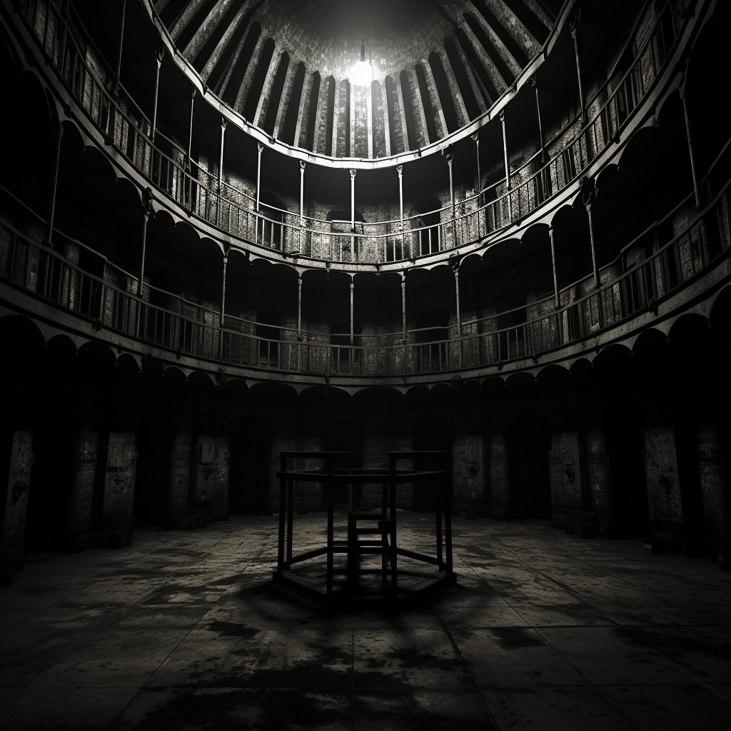 Image of a Dark Circular Dungeon Prison