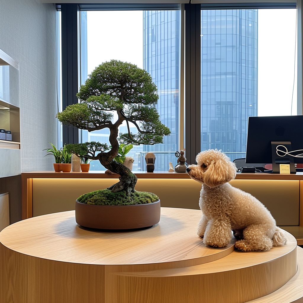 Circular Kotatsu Poodle Sonabu Bonsai Korea Office