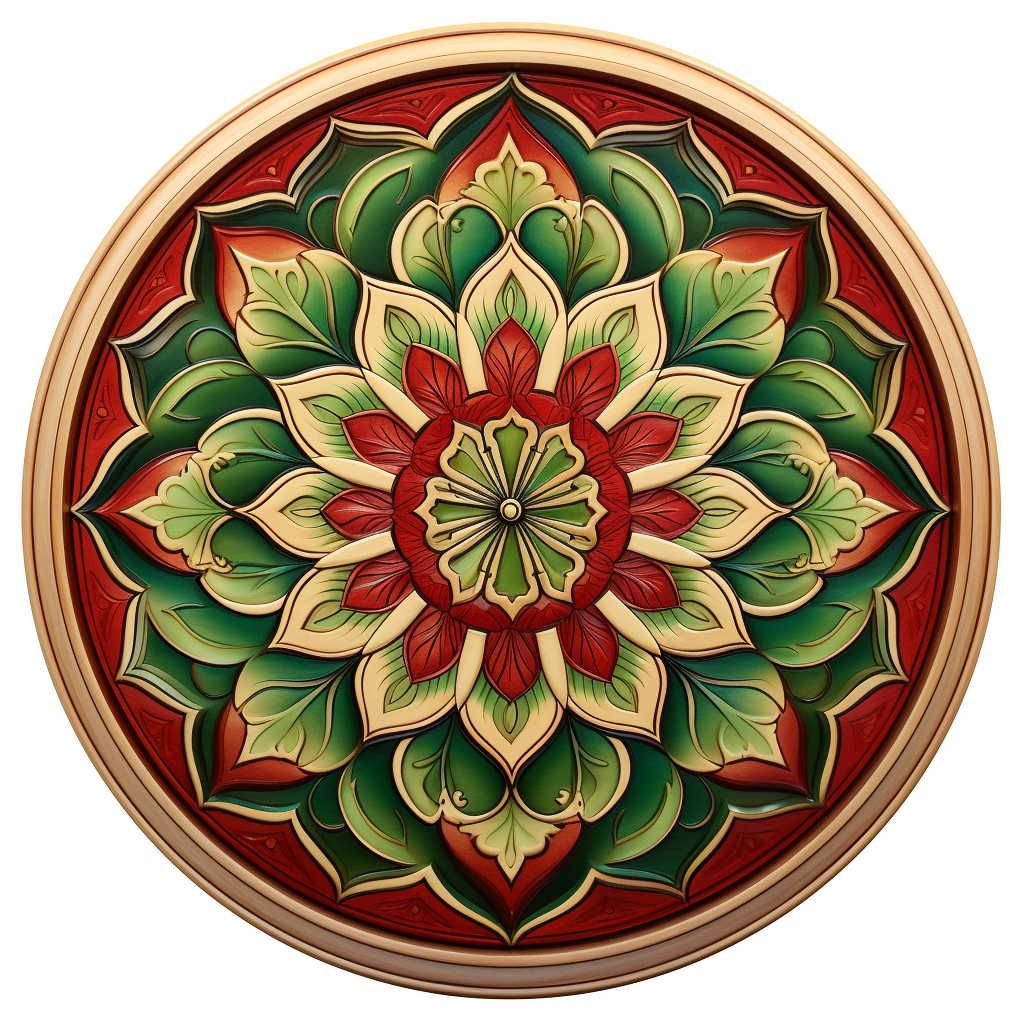 Colorful Sandalwood Mandala Design