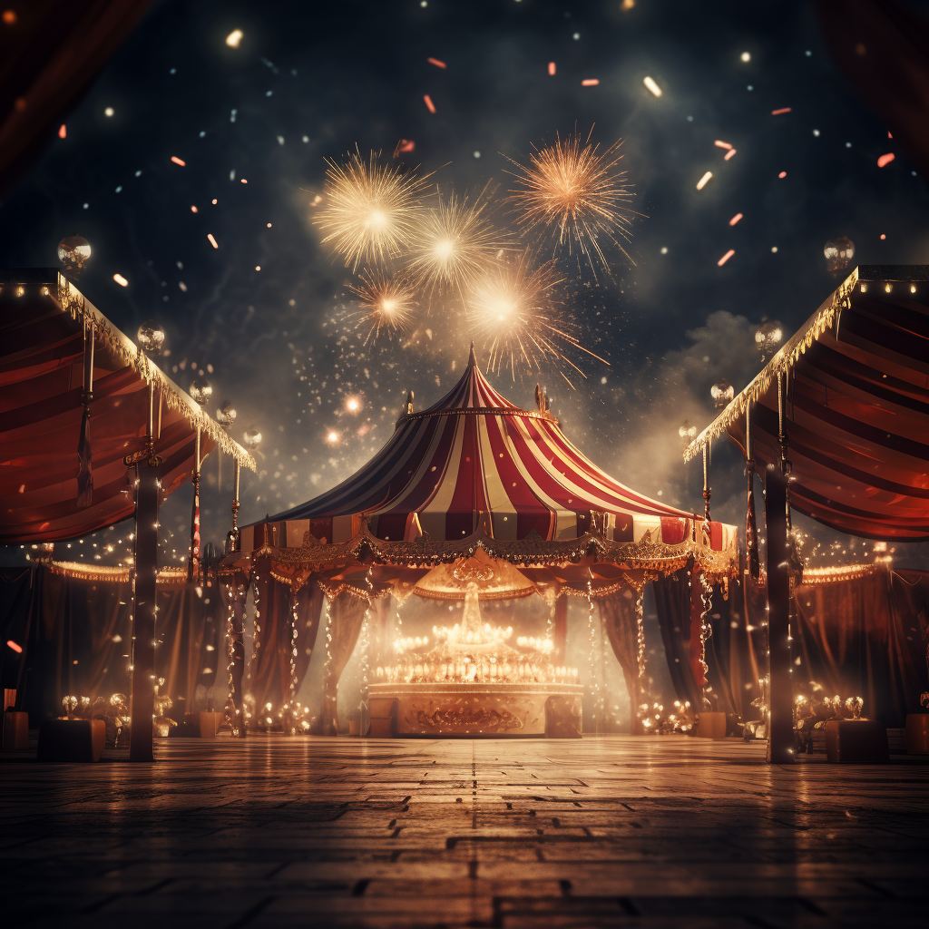 Glamorous Circus Firework Nightclub Texture