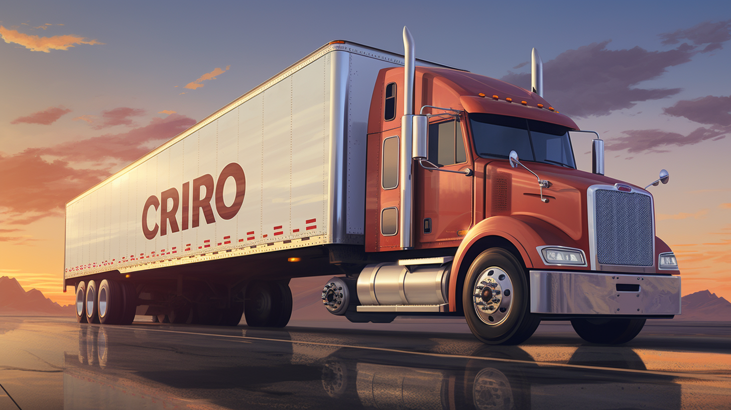 Hyper realistic truck trailer with 'CIRO' written on it