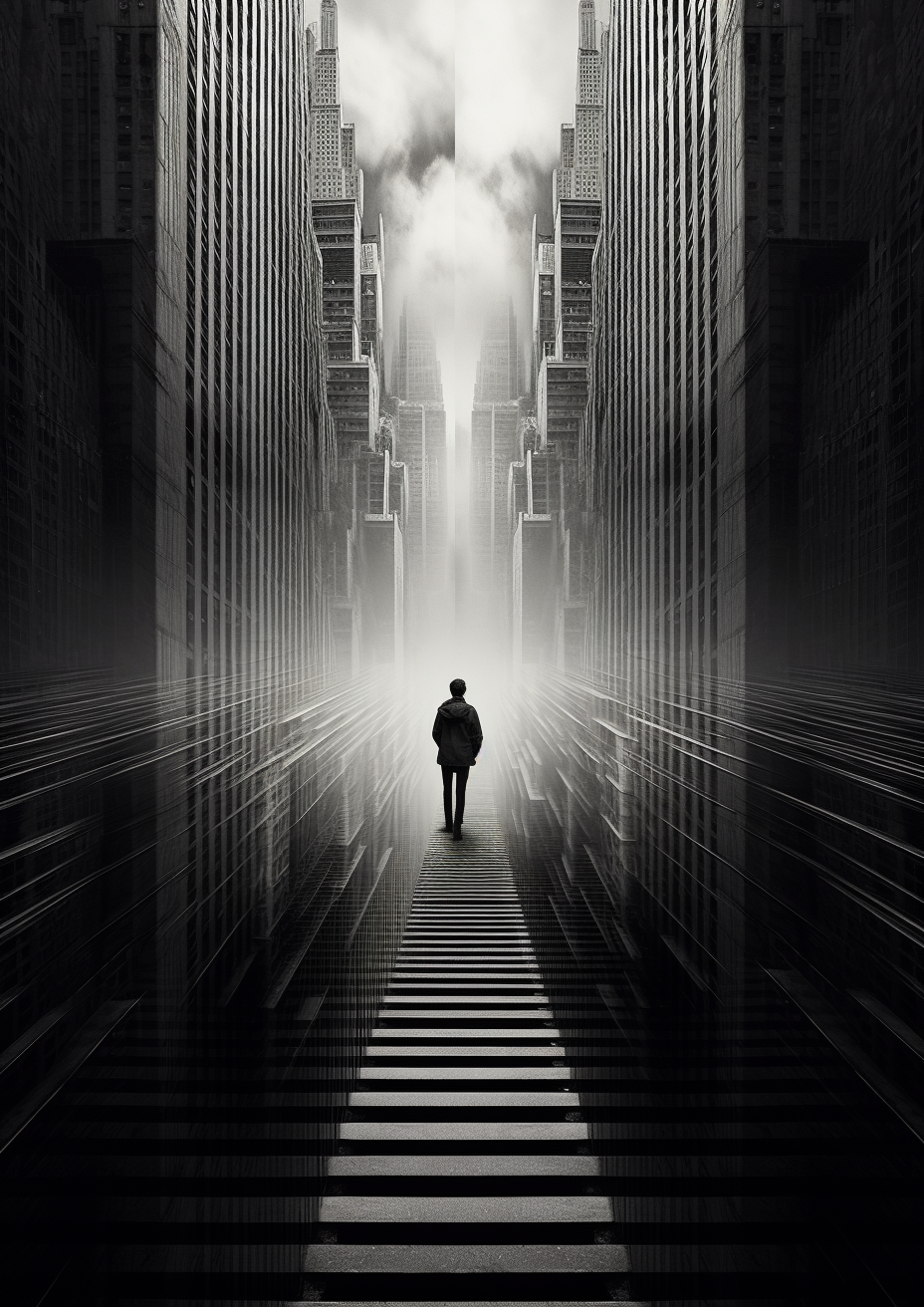 City in My Heart - Black & White Photo Manipulation