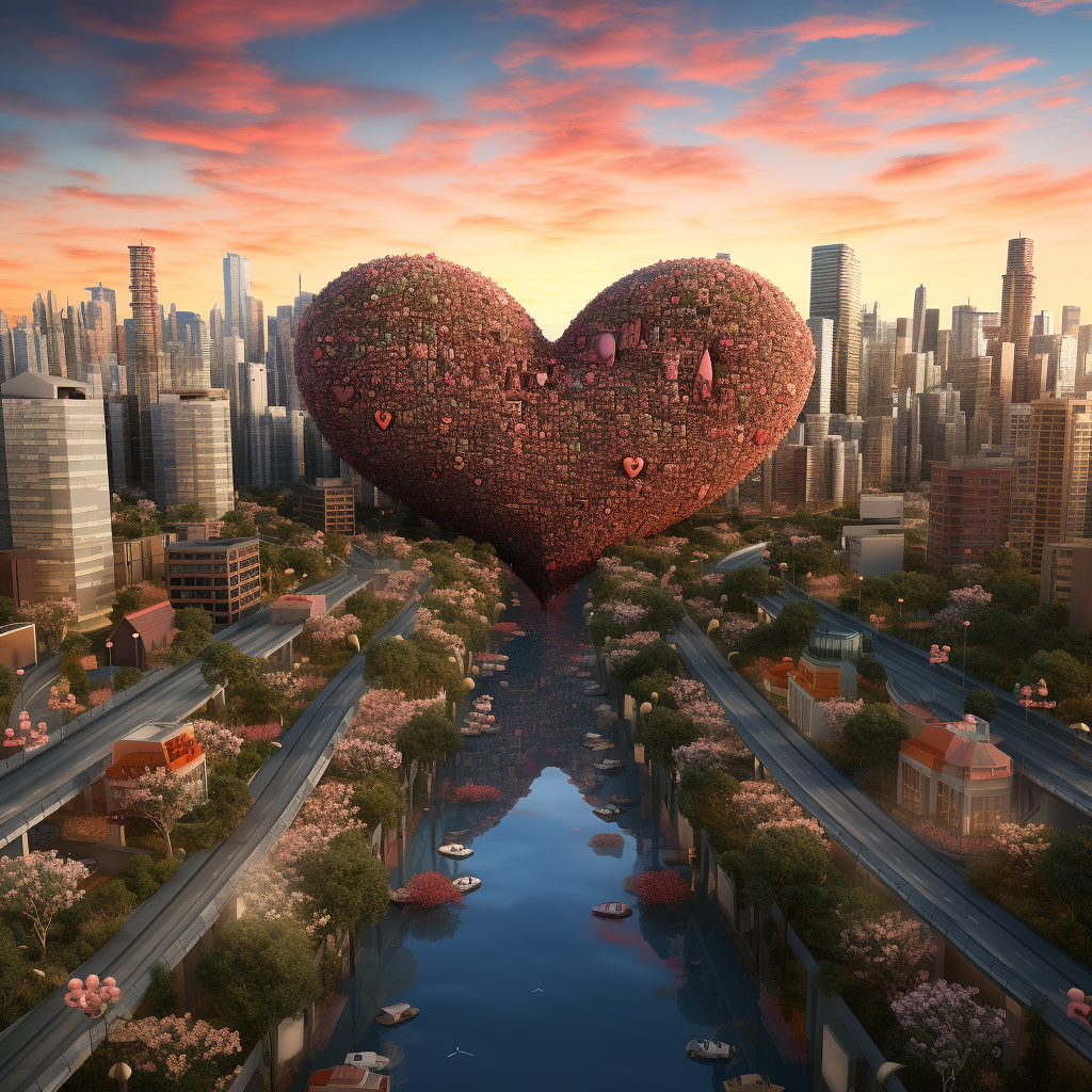 Hidden Decorative Hearts in City Landscape